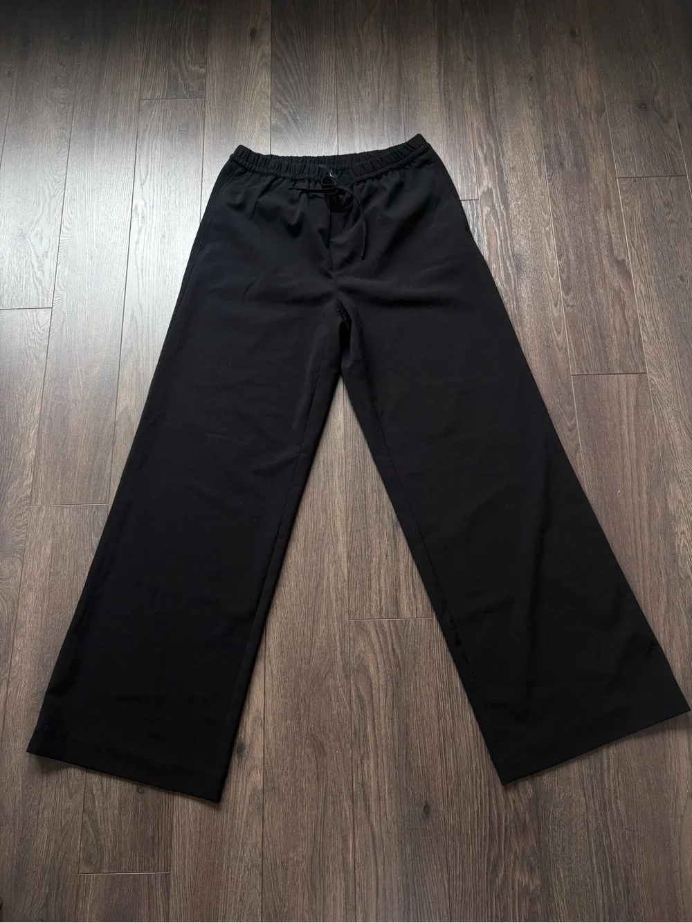 REITMANS The Timeless Black Wide Leg Drawstring Trousers Size Small - Picture 2 of 11